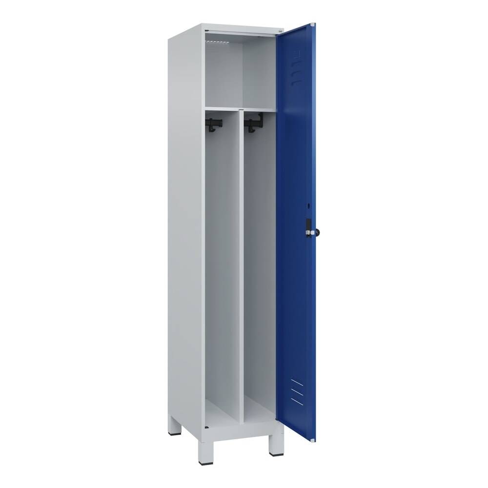 C+P Spind Classic PLUS, Füße, 1 Abteil, 1950x400x500mm, 7035/5010-4