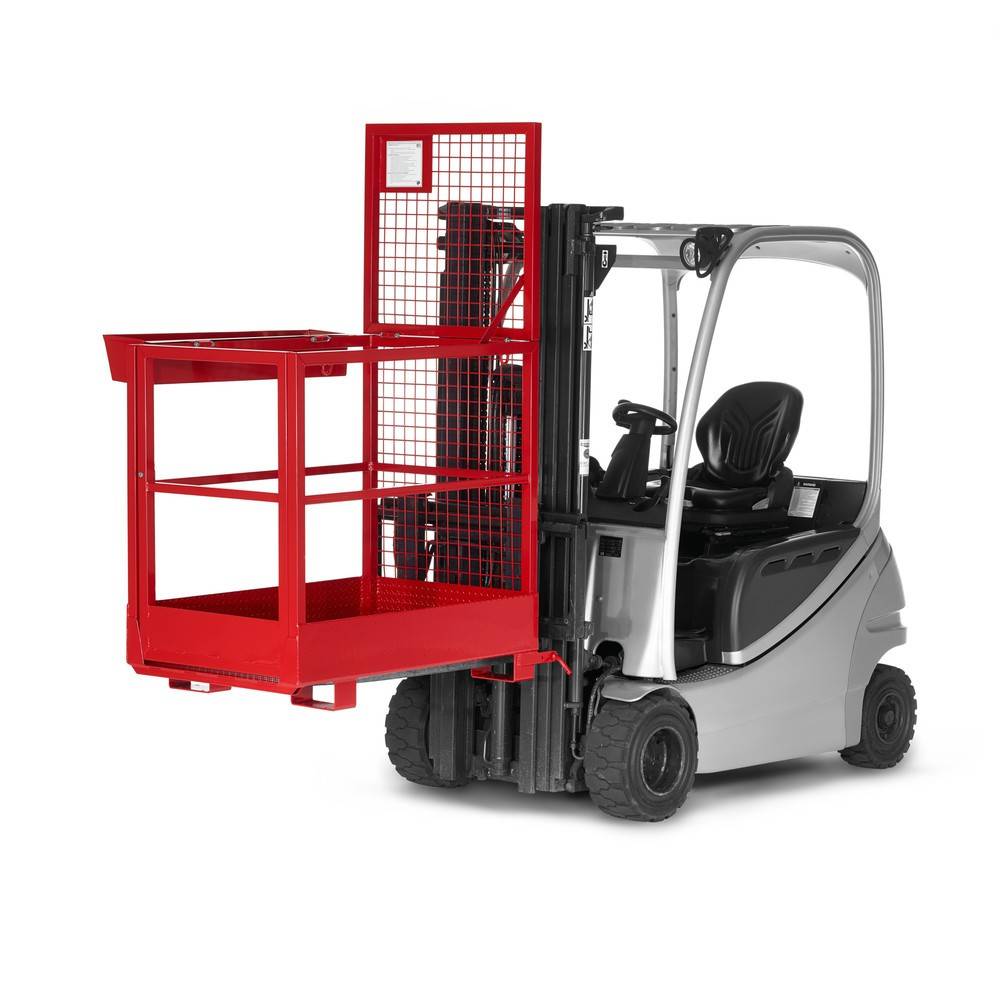 RR Industrietechnik Arbeitskorb Typ RAK-SLIM 800x800x1910mm RAL3000 Feuerrot-2