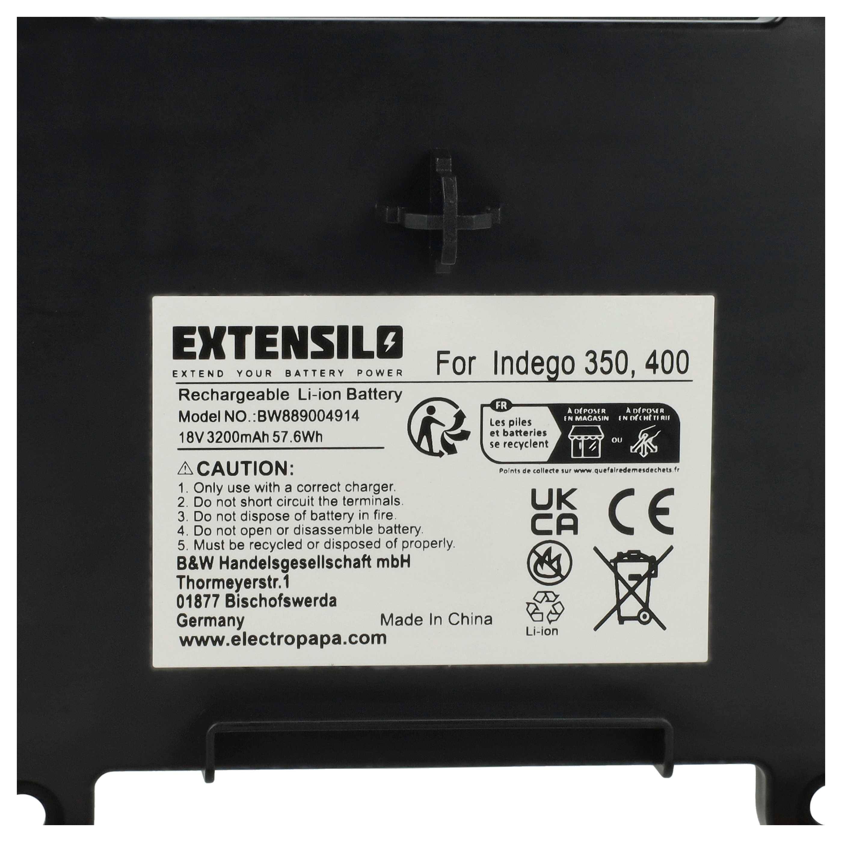 EXTENSILO Akku Ersatz für Bosch F 016 104 898, F016104898, F016L69176 | für Rasenroboter (3,2Ah, 18V Li-Ion)-3