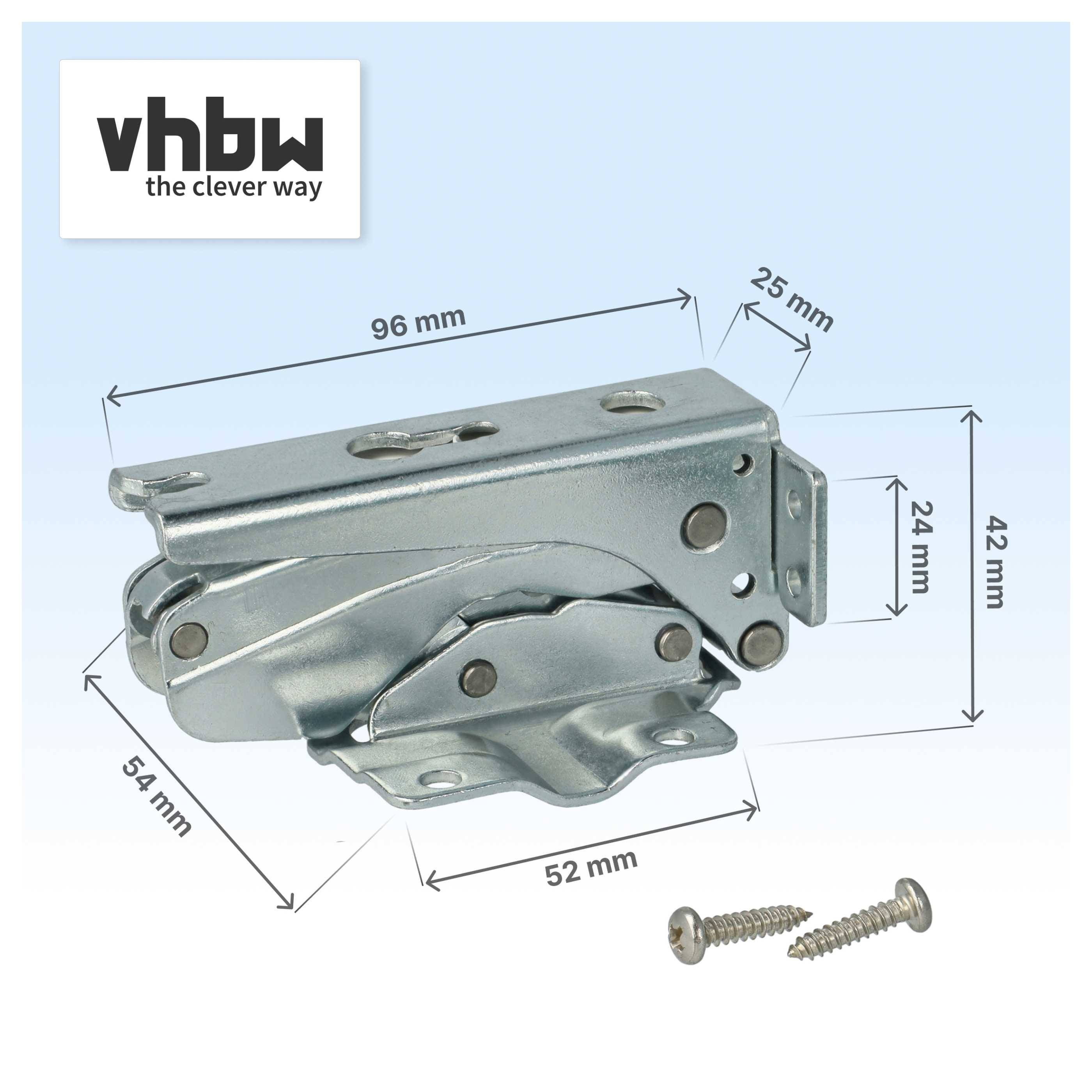 vhbw 2x Türscharnier kompatibel mit Gaggenau IK961123 | IK4. 26-122, IK431-114, IK437120, IK422120, IK427222 Kühlschrank-2