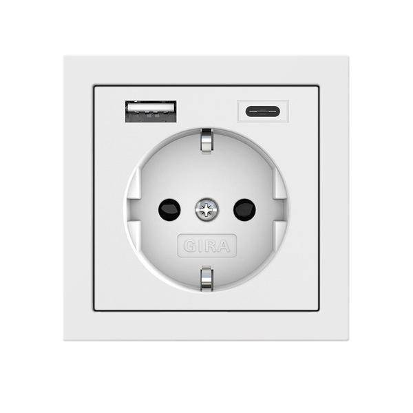 Gira SCHUKO SP 245970 weiß Kunststoff-0