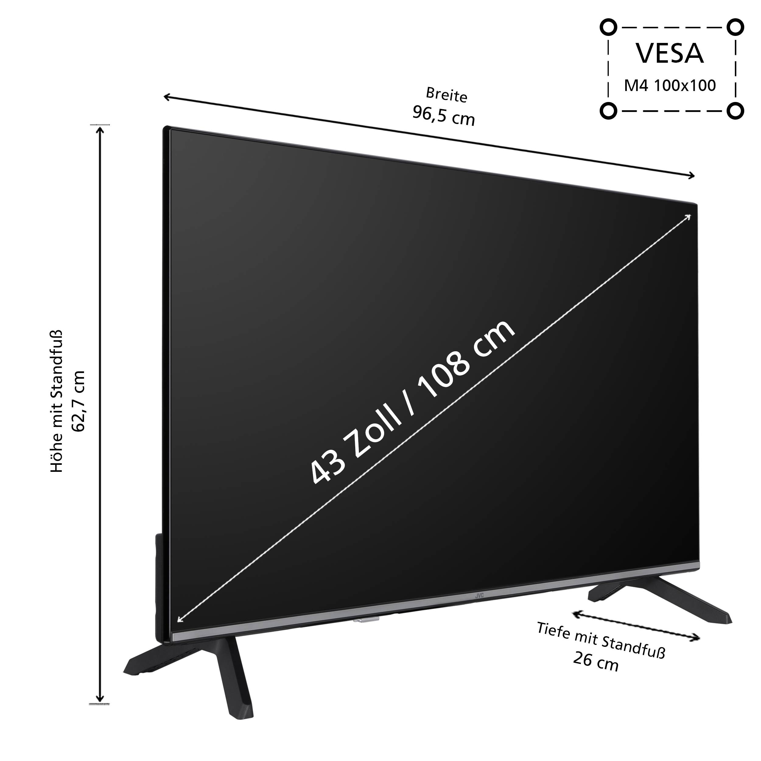 JVC LT-43VF7555 Fernseher 43 Zoll Smart TV powered by TiVo Full HD HDR TV Triple-Tuner LED TV (2026)-2
