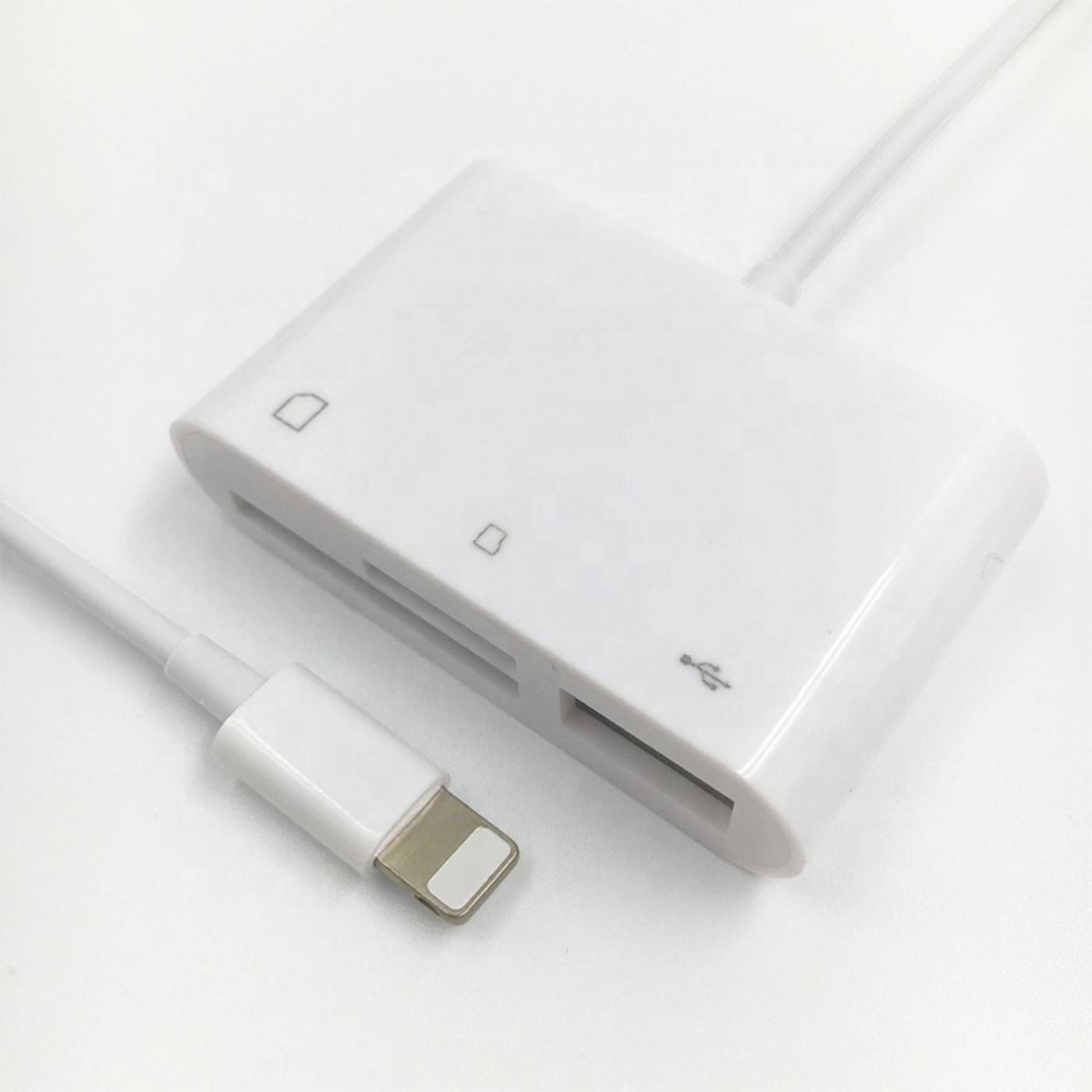 Lightning auf SD-, Mikro-SD und USB-A Buchse-0
