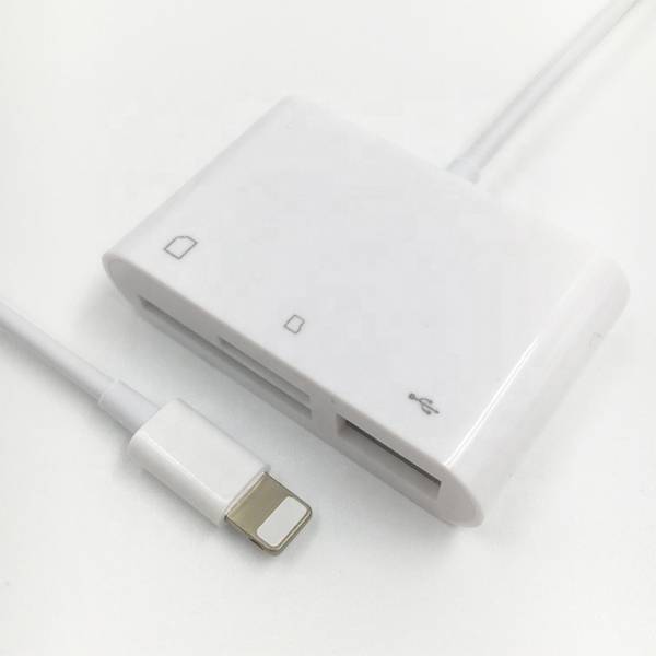 Lightning auf SD-, Mikro-SD und USB-A Buchse