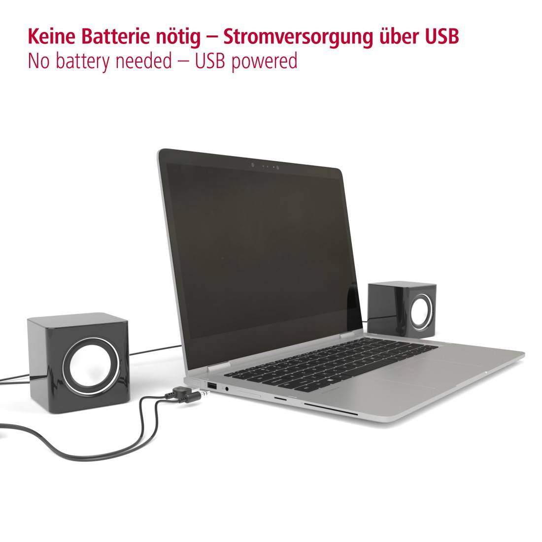 hama 00173132 Notebook-Lautsprecher "Sonic Mobil 185", Schwarz/Silber-2