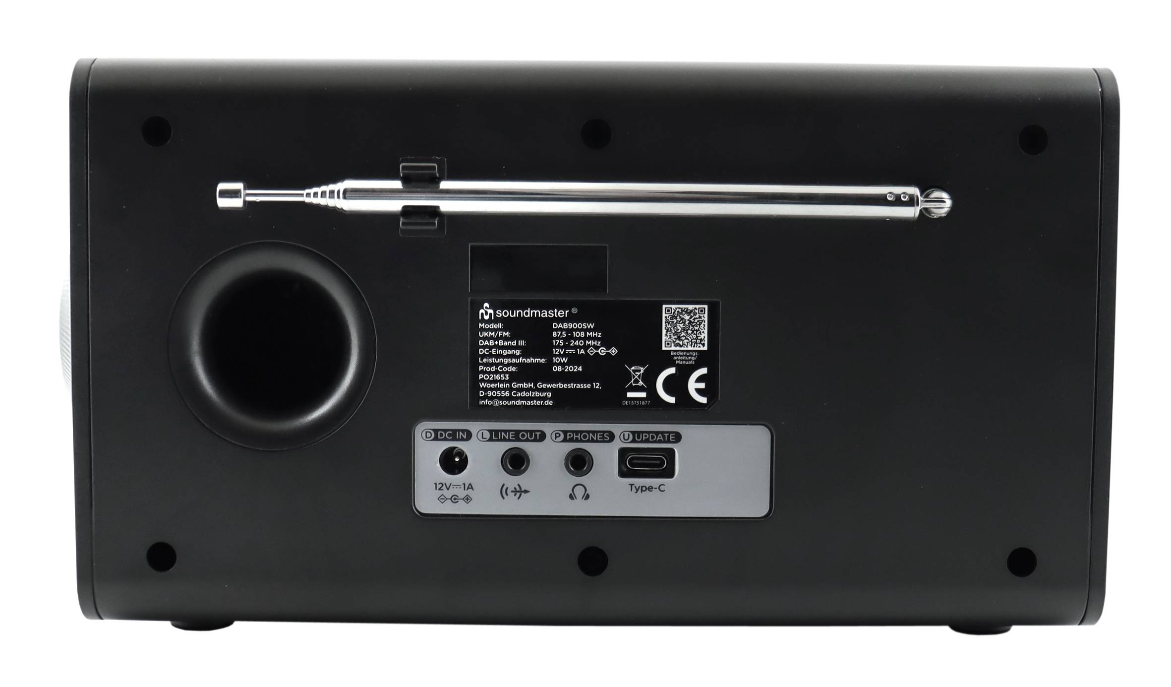 Soundmast. DAB+Radio BT,4,3Z Farbdisplay DAB900SW sw-3