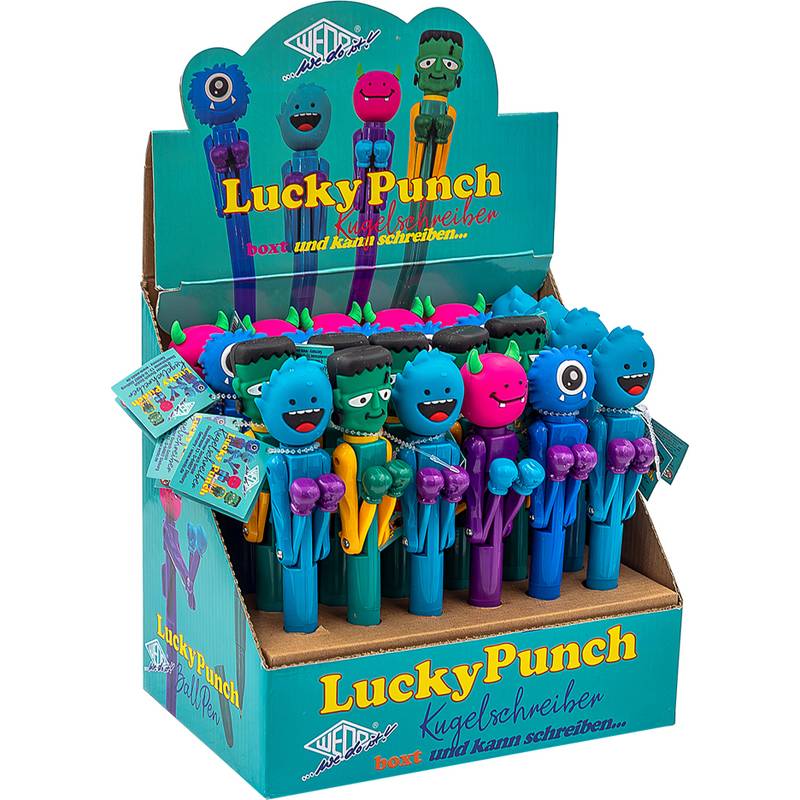 Kugelschreiber Monster Boxer Lucky Punch f.sort. 24STK-0