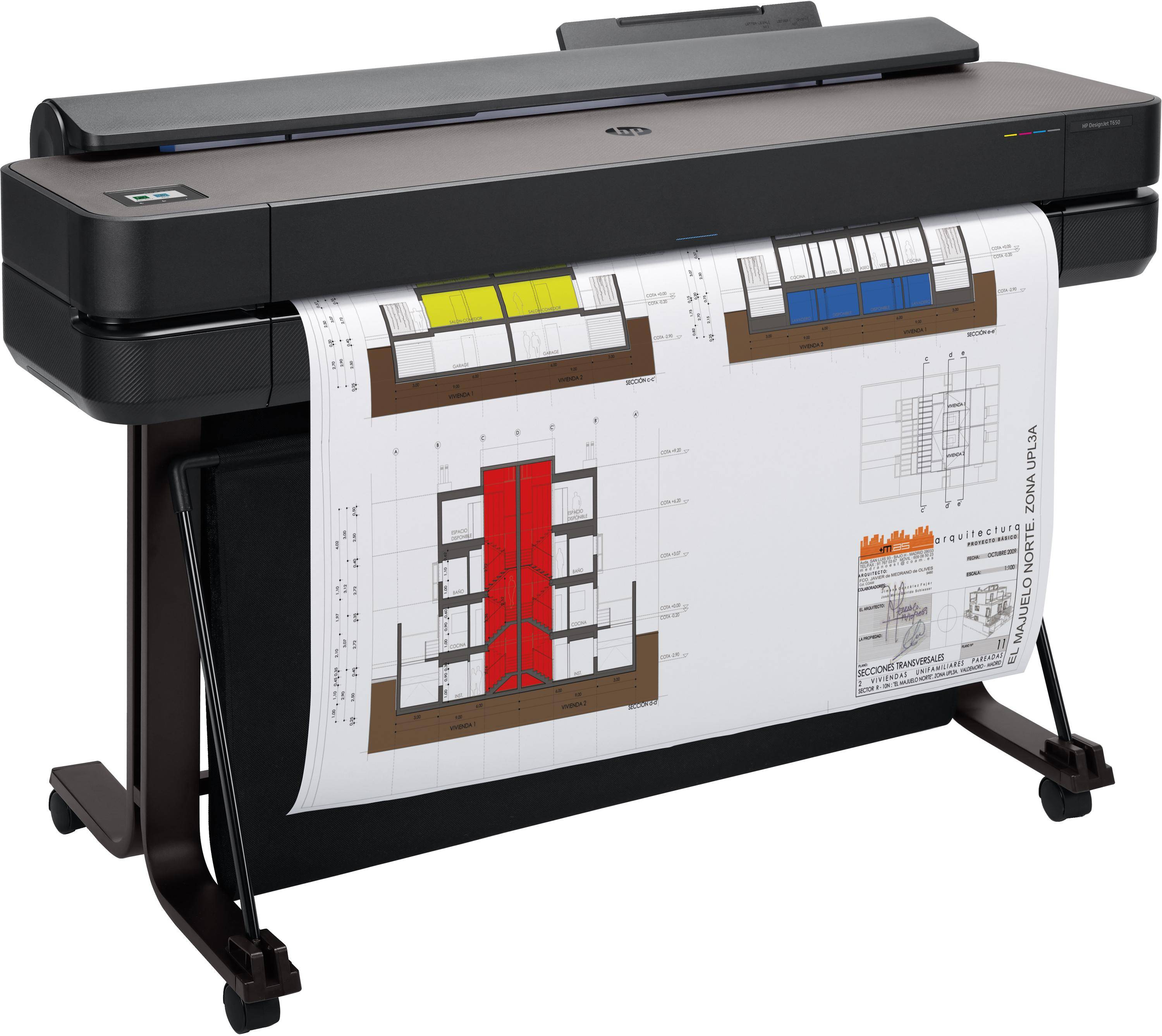 HP Designjet T650 36-Zoll-Drucker 2025 Edition, Thermal Inkjet, 2400 x 1200 DPI, HP-GL/2, HP-RTL, UR-4