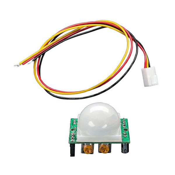 Adafruit Sensor PIR (Passiv Infrarot) 236,2" (6m) Polyethylen, weiße Linse Modul 189