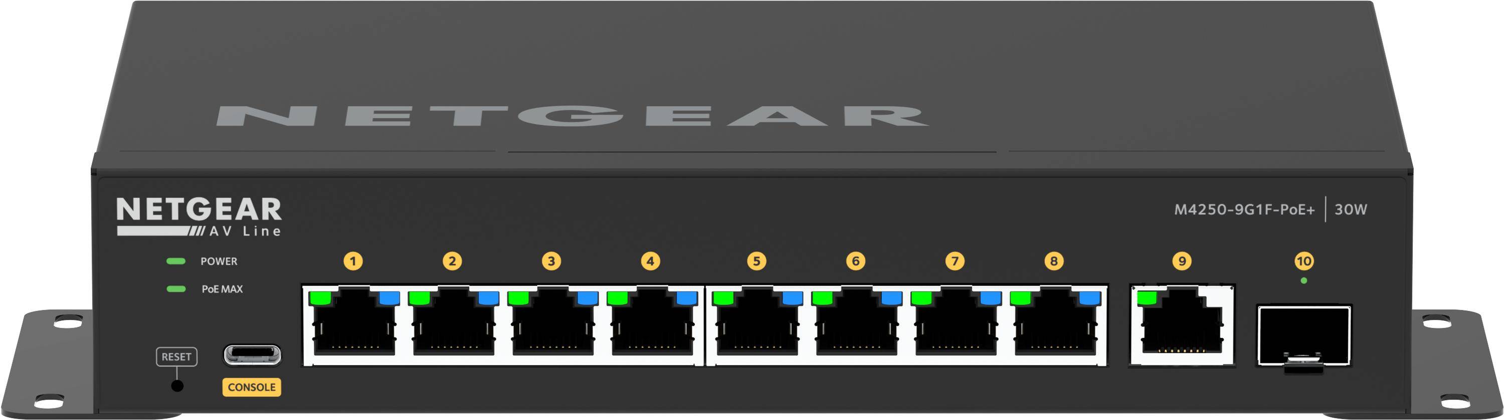 Netgear AV Line M4250-9G1F-PoE+ - Switch - L3 - managed - 8 x 10/100/1000 (8 PoE+)-0