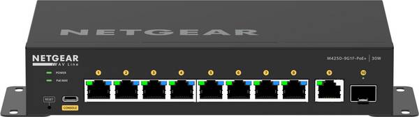 Netgear AV Line M4250-9G1F-PoE+ - Switch - L3 - managed - 8 x 10/100/1000 (8 PoE+)
