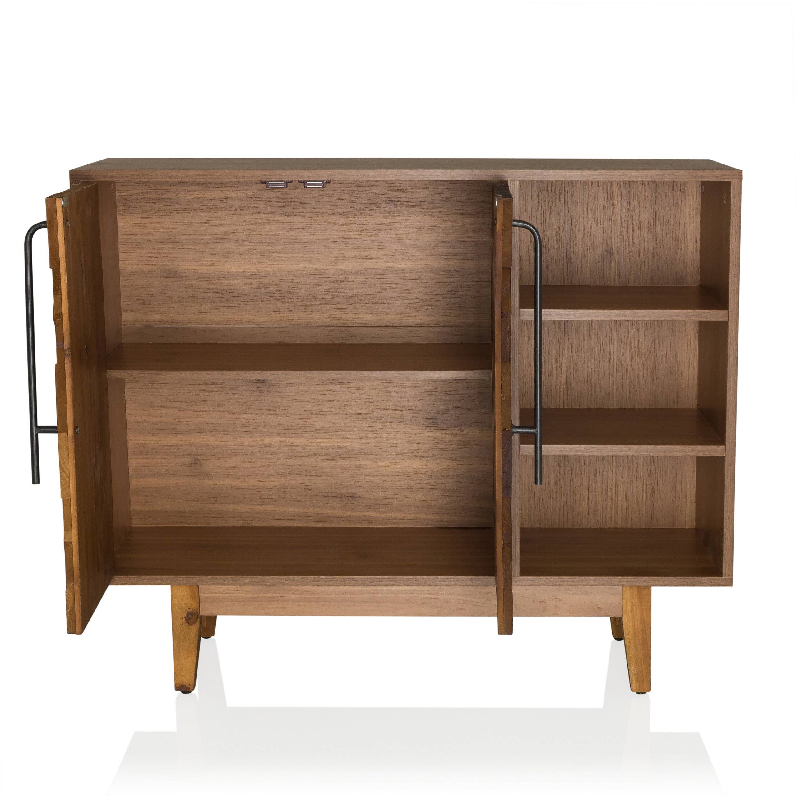 Kommode SANTJAGO WOOD L 95x32x79,5 cm 2 Türen 3 Fächer Tanne massiv hjh LIVING-2