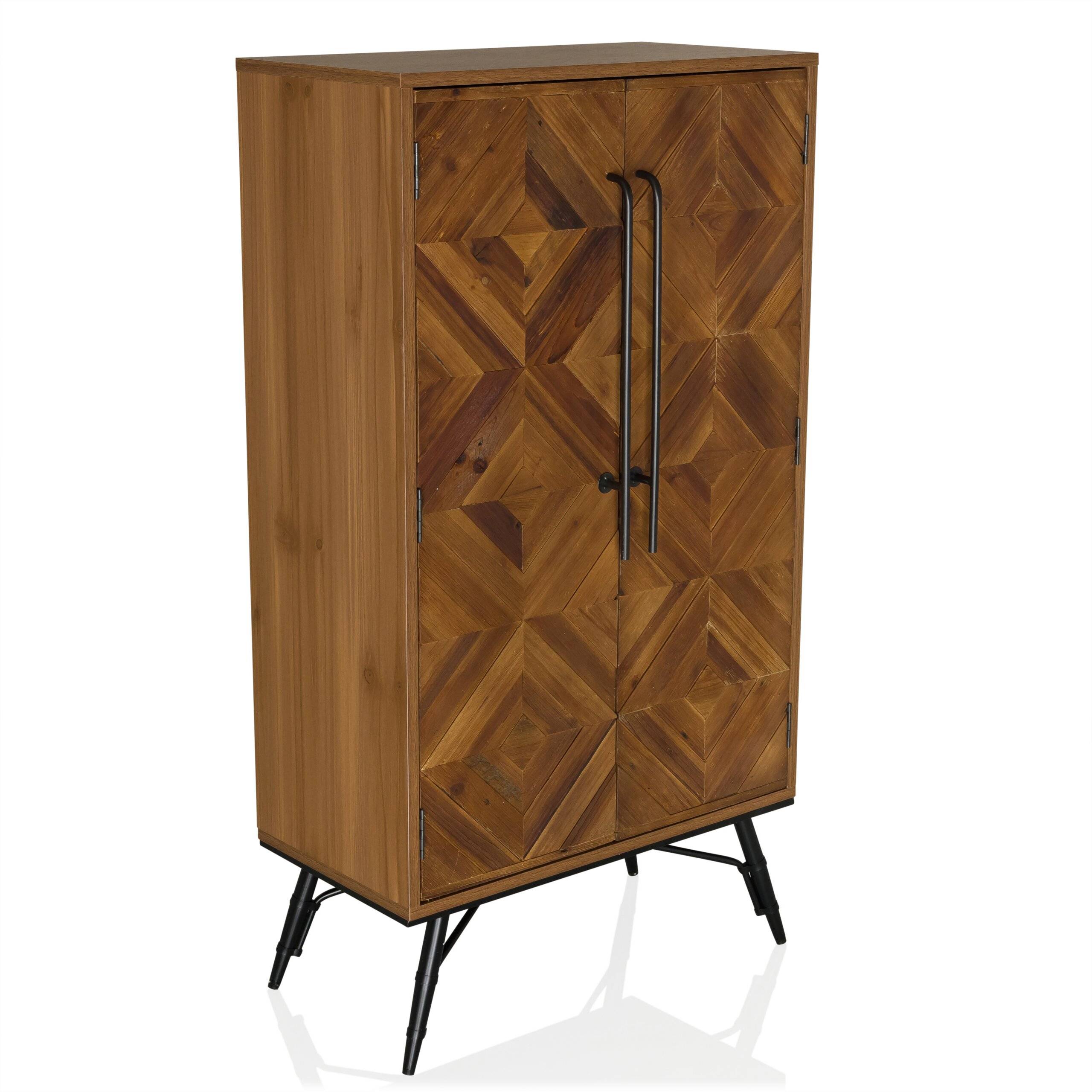 High Board Kommode SANTJAGO WOOD HIGH 63x32x117 cm 2 Türen Tanne massiv hjh LIVING-0