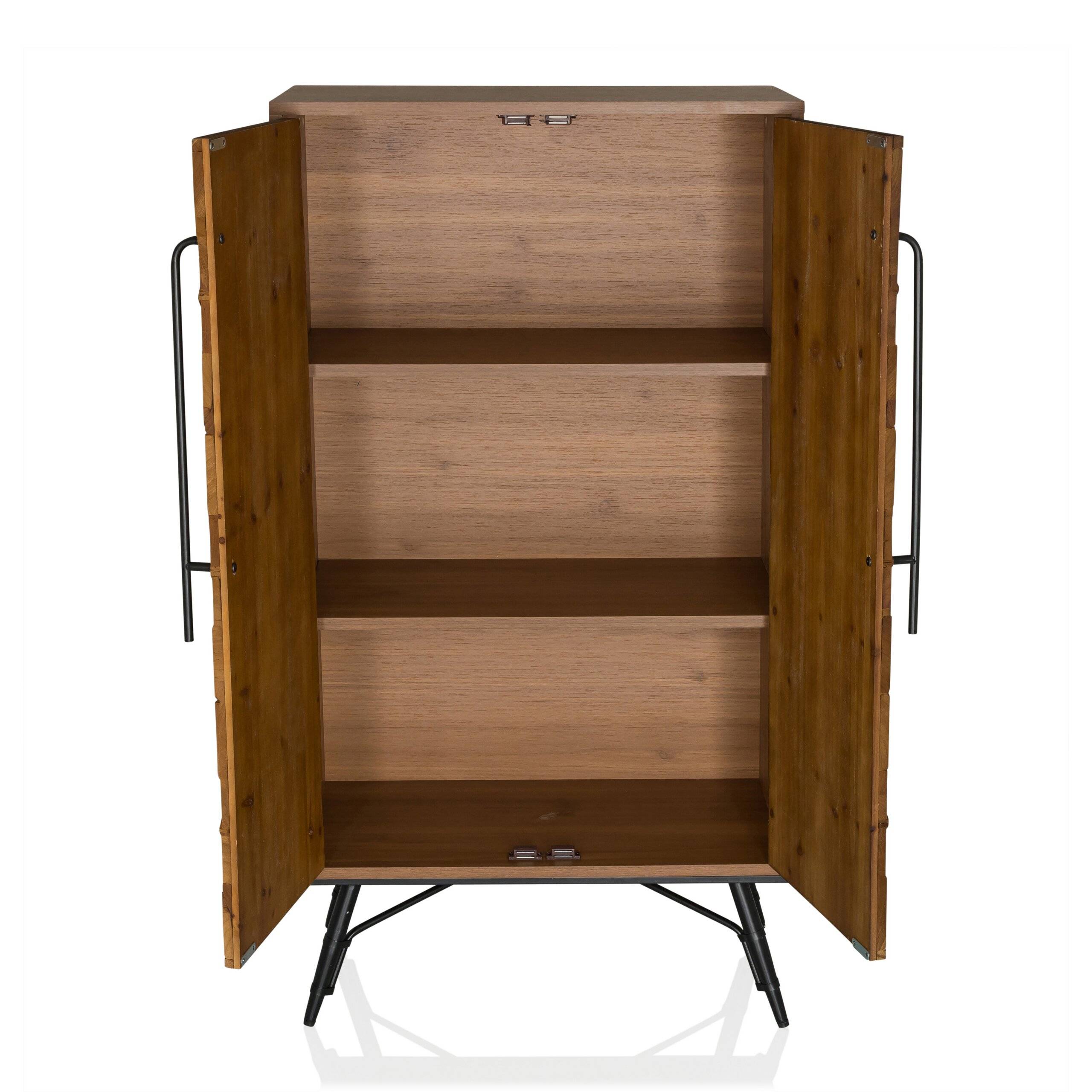 High Board Kommode SANTJAGO WOOD HIGH 63x32x117 cm 2 Türen Tanne massiv hjh LIVING-2