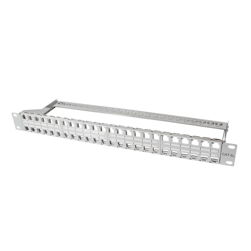Patchpannel Keystone 1U. 48 Ports. shielded. grey LogiLink Gehäuse Netzwerk- und Serverschränke-2