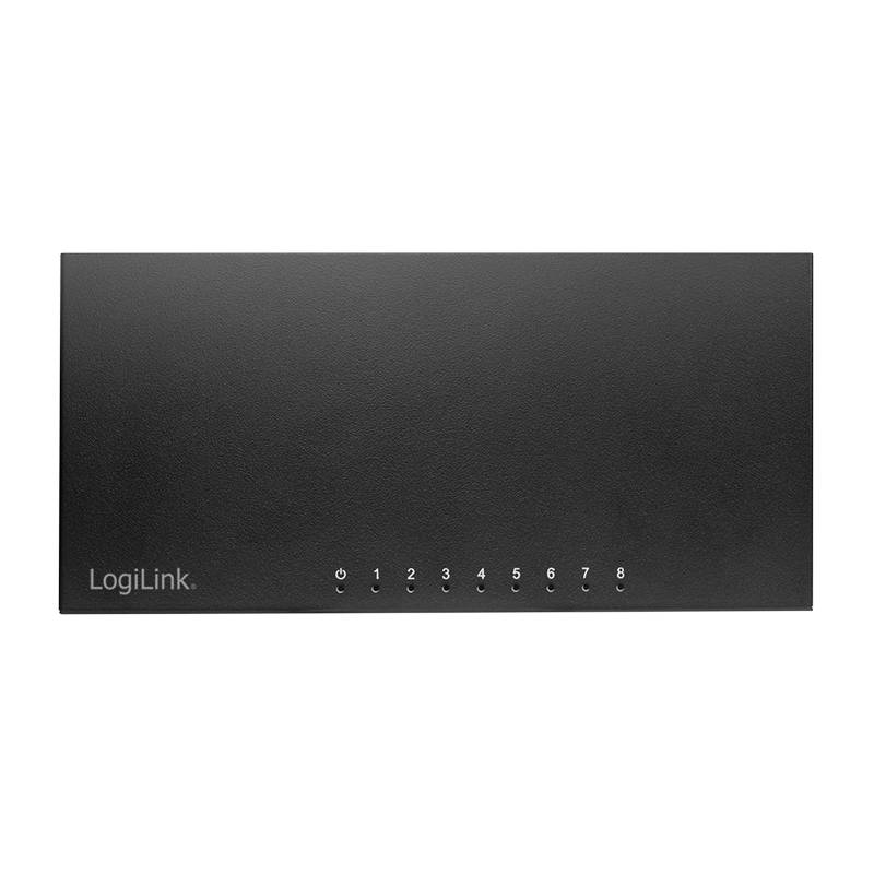 LogiLink Switch 8 Port GB Ethernet 8x10/100/1000 RJ45 Desktop schwarz - Switch - 8-Port-3