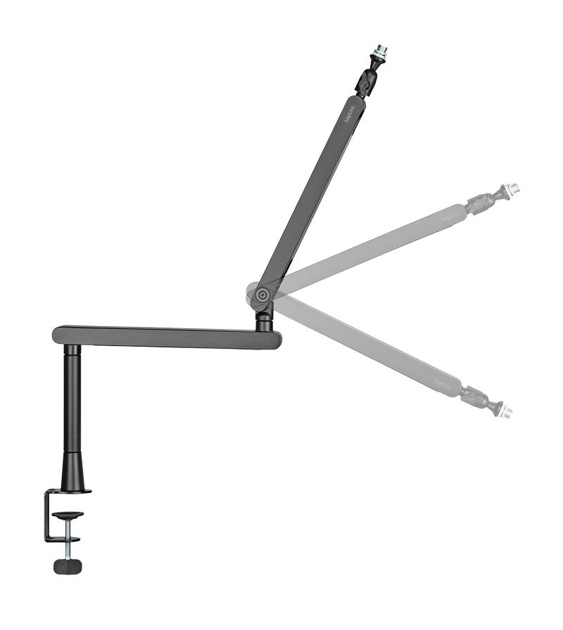 Professional Studio Microphone Boom Arm Stand, aluminum, black Audio & Video Microphones-3