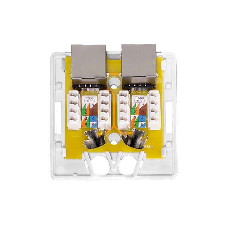 Cat.6A Surface Mounted Box 2 x RJ45, shielded Kabel & Adapter-3