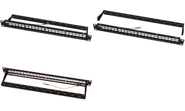 Keystone Panel 1U, 24 ports, shielded, economy type, black Gehäuse Netzwerk- und Serverschränke-5