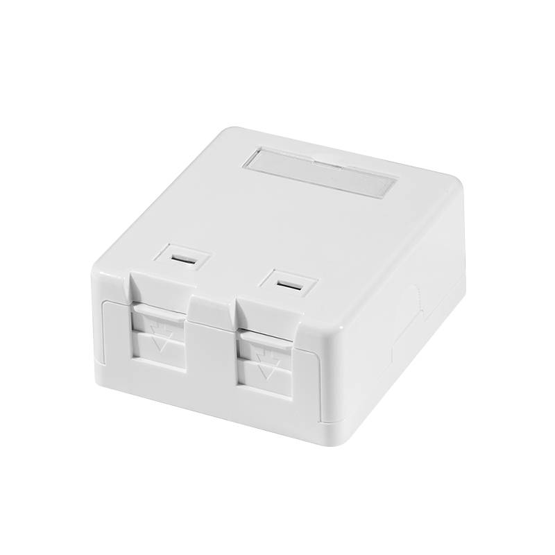 LogiLink Keystone surface mount box 2-port with shutter-5
