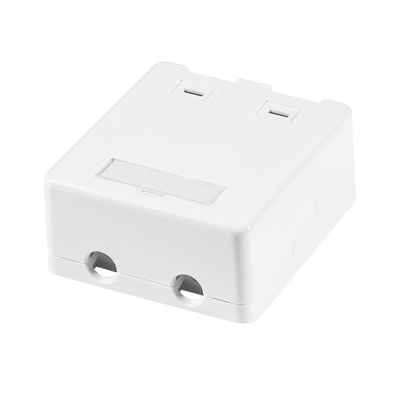 LogiLink Keystone surface mount box 2-port with shutter-1