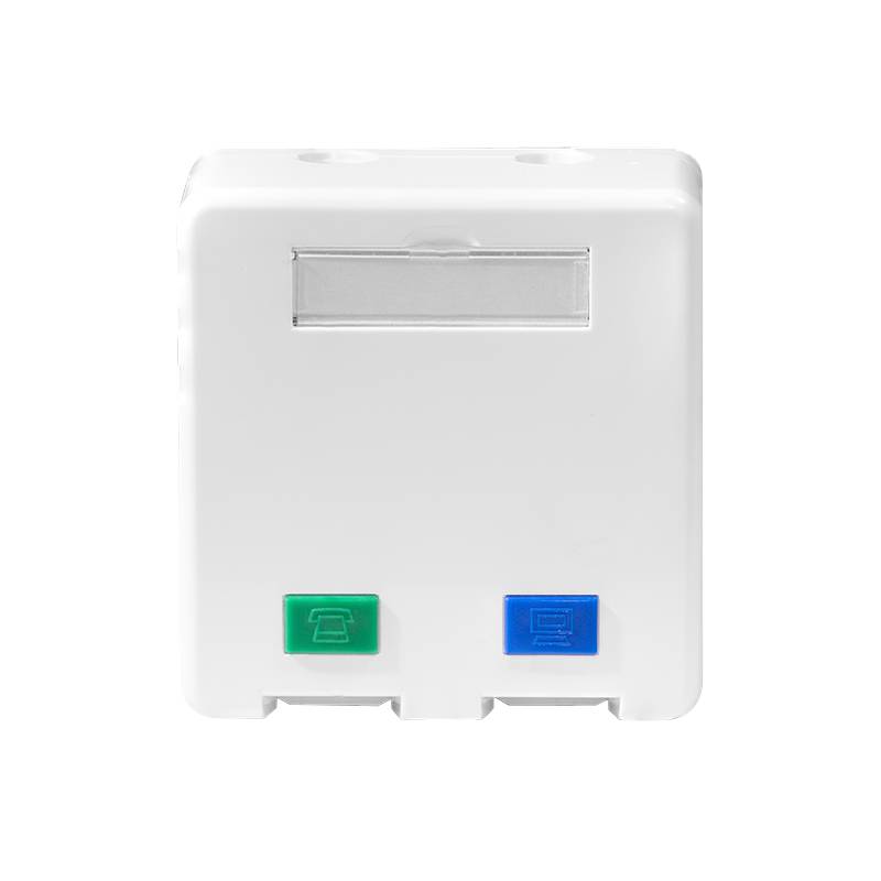 LogiLink Keystone surface mount box 2-port with shutter-4