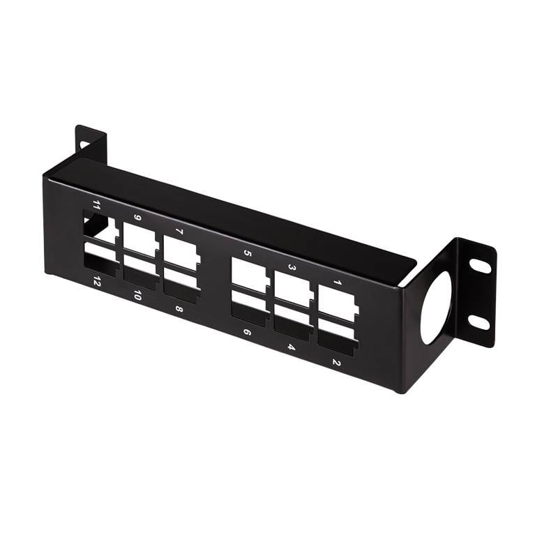 LogiLink Halterung für 12 Keystone-Module 10 Zoll schwarz-4