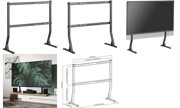 LogiLink TV-Ständer, für 114,30 - 228,60 cm, schwarz (11117949)-5