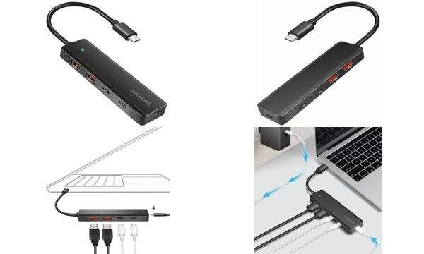 LogiLink USB Ultra-Slim-Hub, 4-Port, 2x USB-A, 2x USB-C (11117985)-5