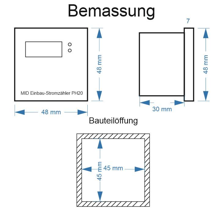 MID Einbau-Stromzähler PH20-1