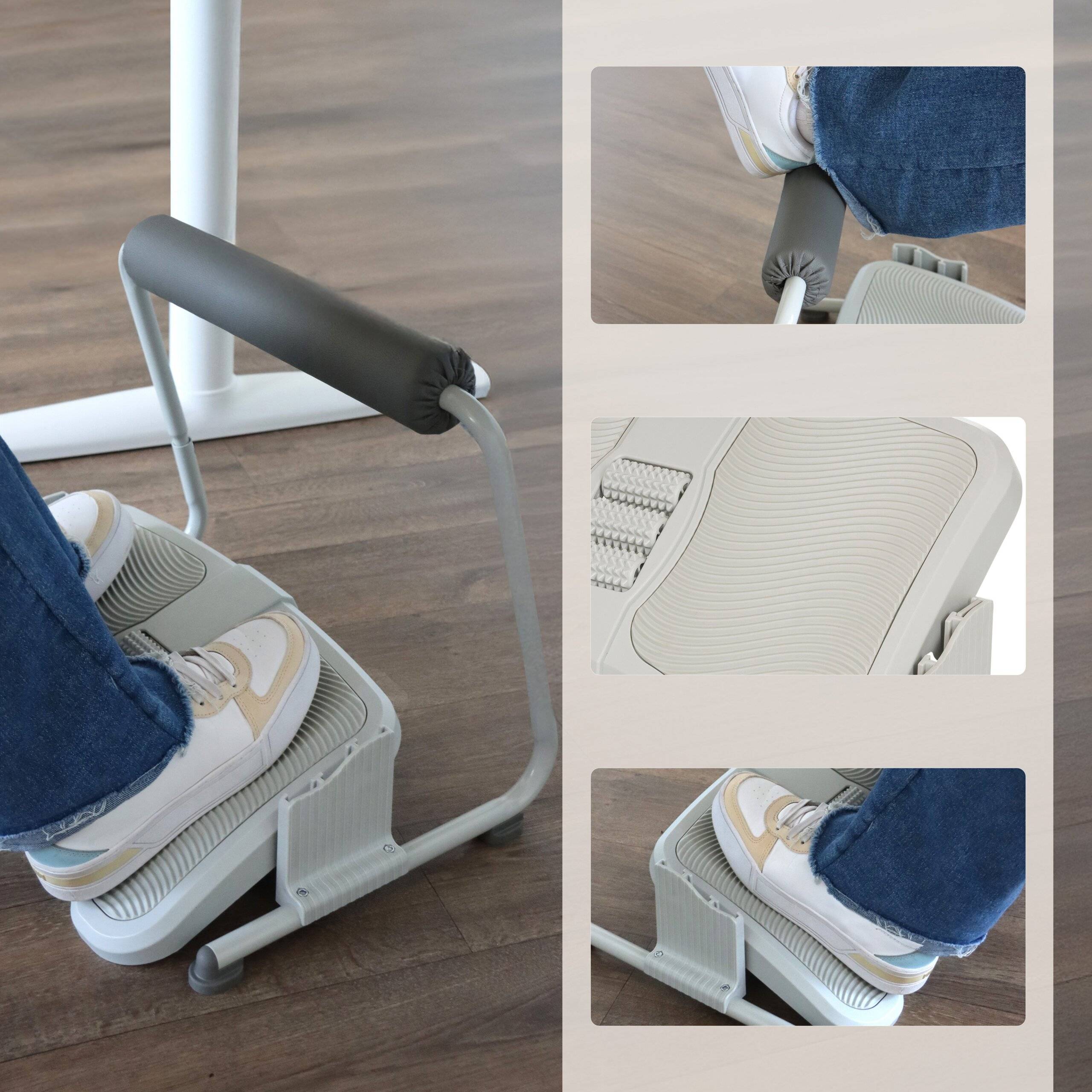 Fußstütze PODI FMW mit Beinablage Kunststoff lichtgrau hjh OFFICE-3