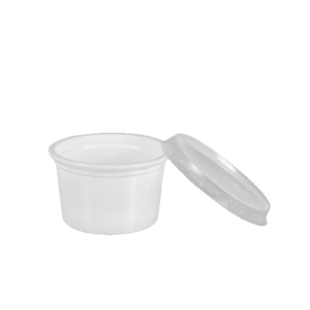 50 Portionsbecher mit Deckel, PP 30 ml Ø 46 mm · 28 mm weiss-0