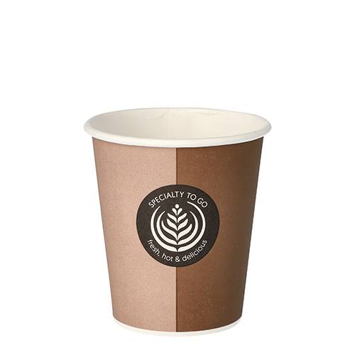 50 Trinkbecher, Pappe "To Go" 0,2 l Ø 8 cm · 9,1 cm "Barista Time"-0