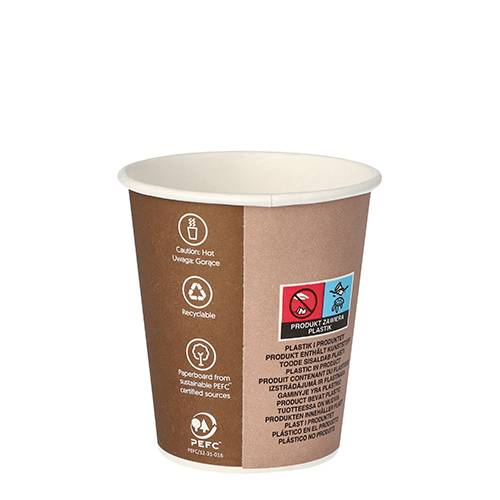 50 Trinkbecher, Pappe "To Go" 0,2 l Ø 8 cm · 9,1 cm "Barista Time"-2