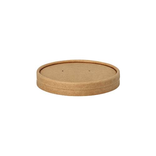 25 Deckel für Suppenbecher, Pappe Ø 9,8 cm · 1,6 cm braun-0