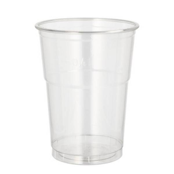 50 Trinkbecher R-PET 0,4 l Ø 9,5 cm · 12,3 cm glasklar