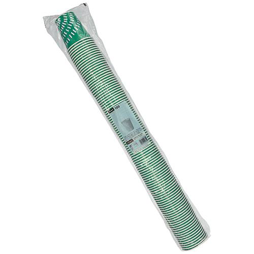 100 Trinkbecher für Kaltgetränke, Pappe 0,2 l Ø 8 cm · 8,8 cm grün "Rays"-1