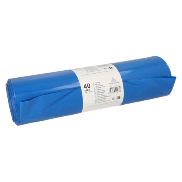 40 Müllsäcke, LDPE 120 l 110 cm x 70 cm blau 40 my