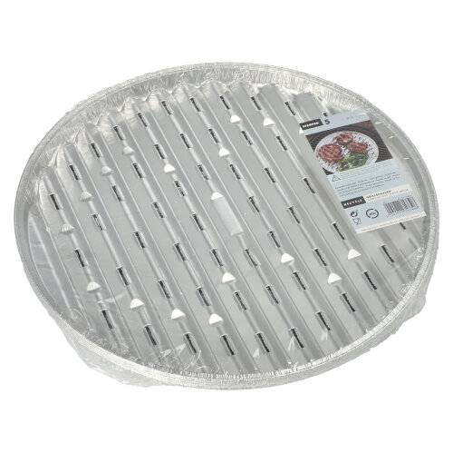 5 Grillschalen, Alu rund Ø 34 cm · 2 cm-1