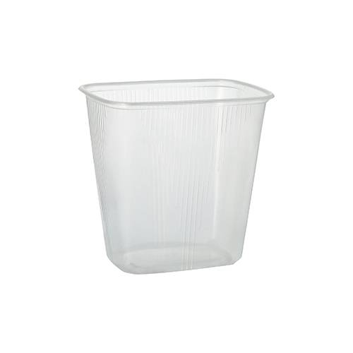 100 Verpackungsbecher, PP eckig 500 ml 10,1 cm x 8,1 cm x 10,8 cm transparent-0