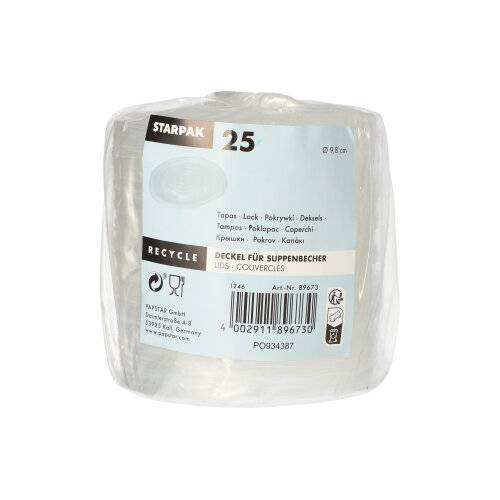 25 Deckel für Suppenbecher, PP Ø 9,8 cm · 1 cm transparent-1