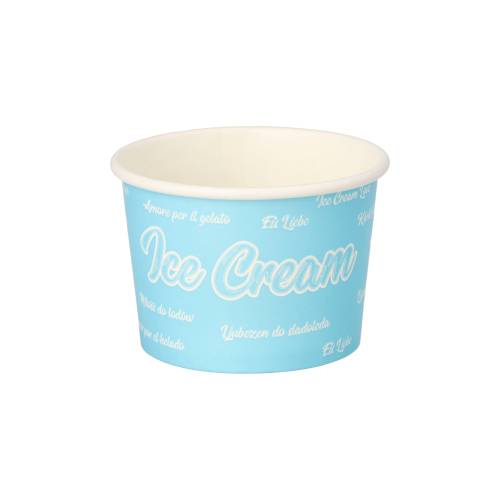 50 Eisbecher, Pappe 100 ml Ø 7,5 cm · 4,9 cm blau "Icelove"-0