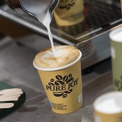 50 Trinkbecher, Pappe 0,2 l Ø 8 cm · 9,2 cm creme "Pure Joy"-3