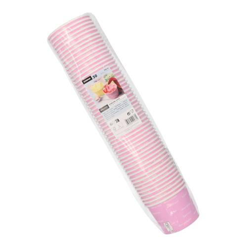 50 Eisbecher, Pappe 250 ml Ø 9,5 cm · 6,2 cm rosa "Icelove"-1