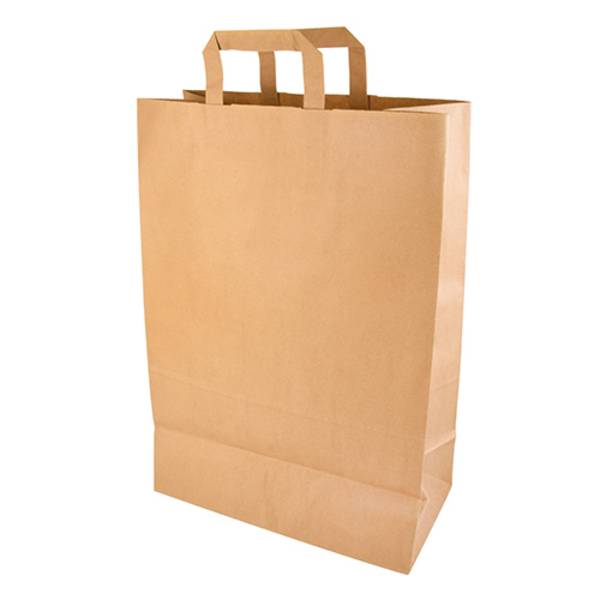 Tragetaschen, Papier 44 cm x 32 cm x 17 cm braun mit Tragegriff und Einzel EAN