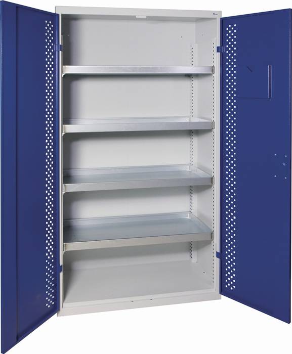 Umweltschrank SLP 1950 H1950xB1000xT500mm Stahlbl.lichtgrau/enzianblau-2