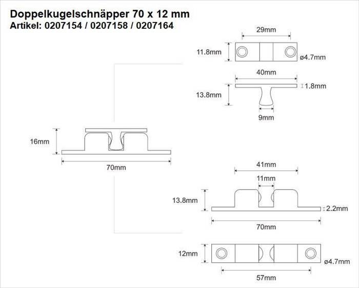 Doppelkugelschnäpper MS vern.60mm Kugeln u.Federn a.STA M-Beschläge-2