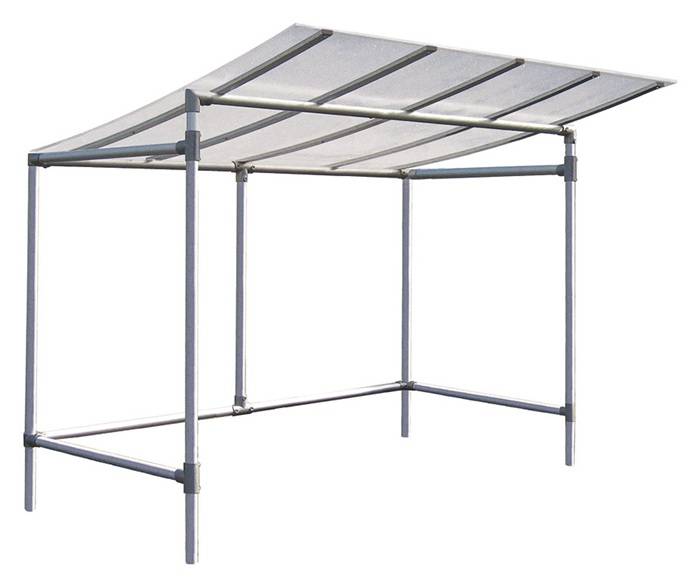 Überdachung Grundmodel o.Wand B2543xH2150xT1976mm Flachdach PC Alu.elox.SPL-0