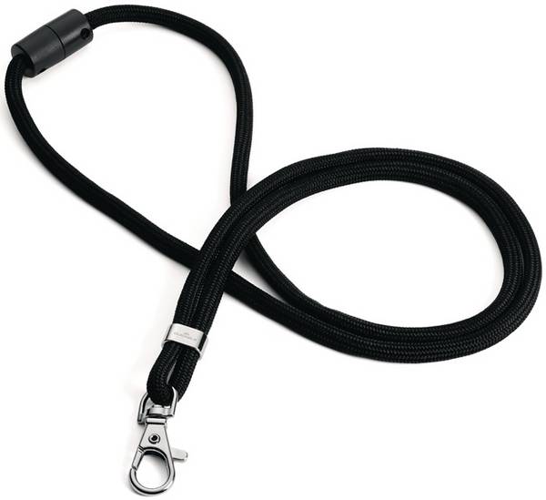 Cliphalter JoJo rundgewebt m.Karab.Band-L.460mm schwarz DURABLE