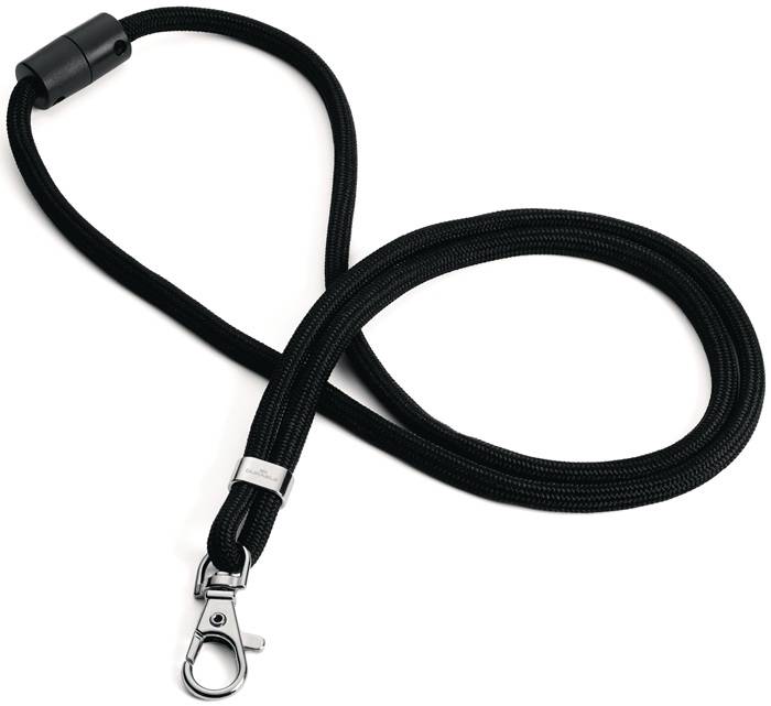 Cliphalter JoJo rundgewebt m.Karab.Band-L.460mm schwarz DURABLE-0
